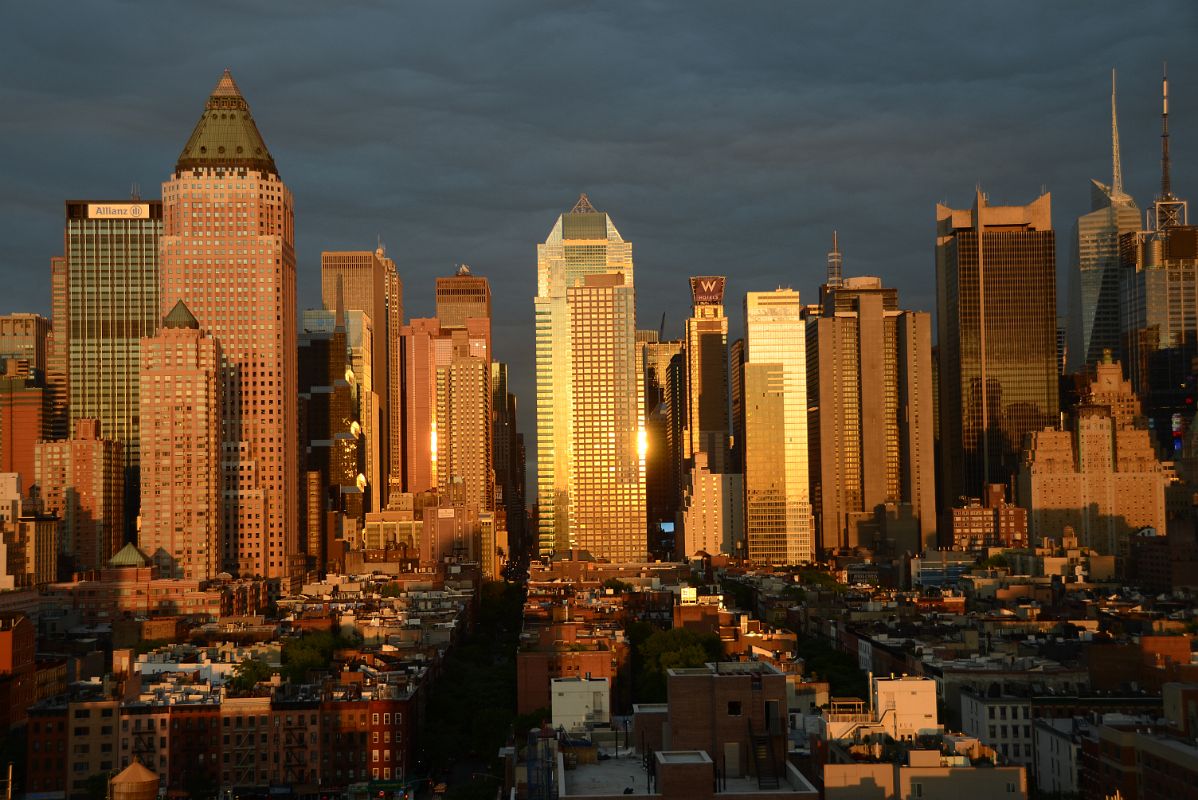 28 Paramount Plaza, One Worldwide Plaza, Morgan Stanley Building, One Astor Plaza, Bank Of America At Sunset From New York Ink48 Hotel Rooftop Bar